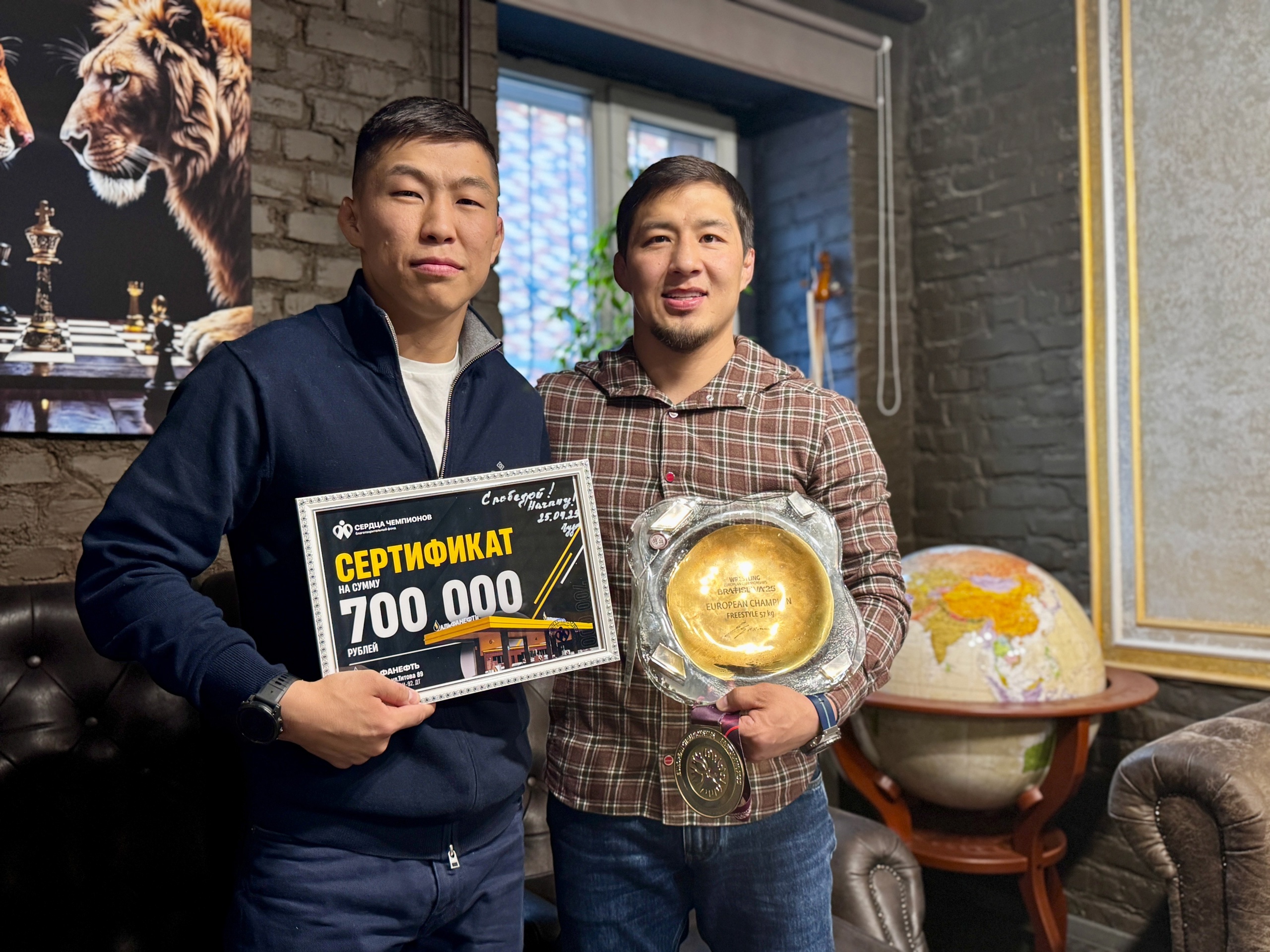 Европа чемпионадынга тиилээн Начын Монгушка 700 муң рубльдуң премиязын тывыскан